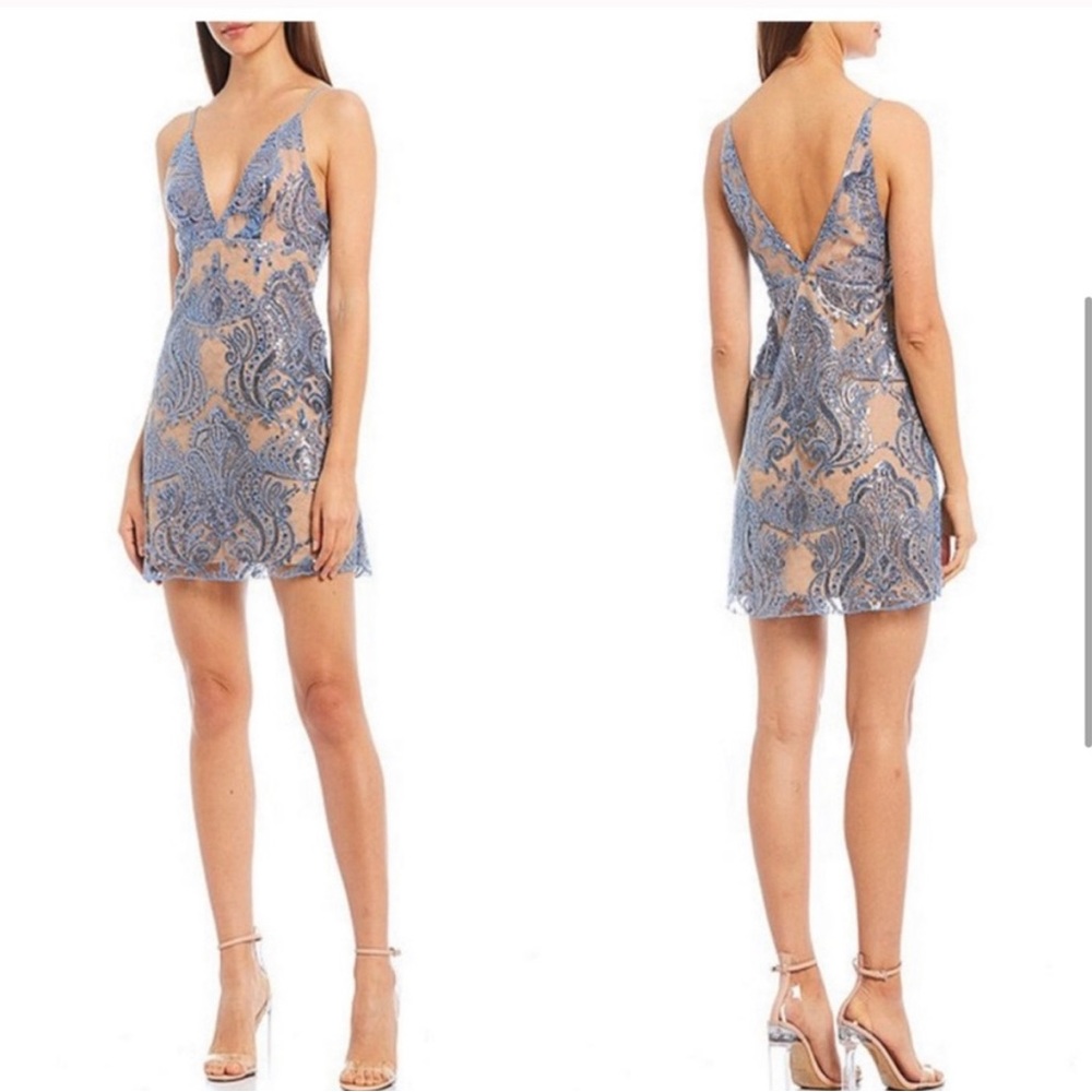 Free People Shimmer Mini Cocktail Dress